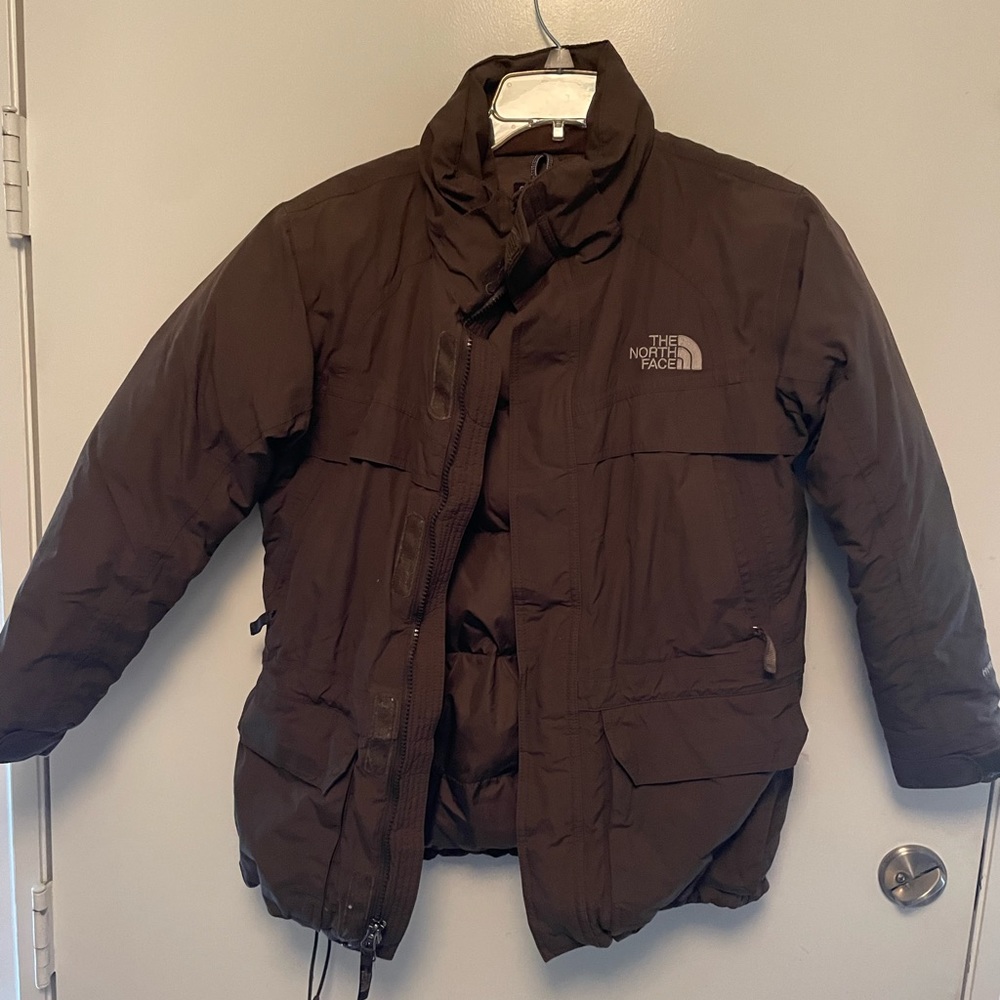 Boys Brown North Face Winter Jacket